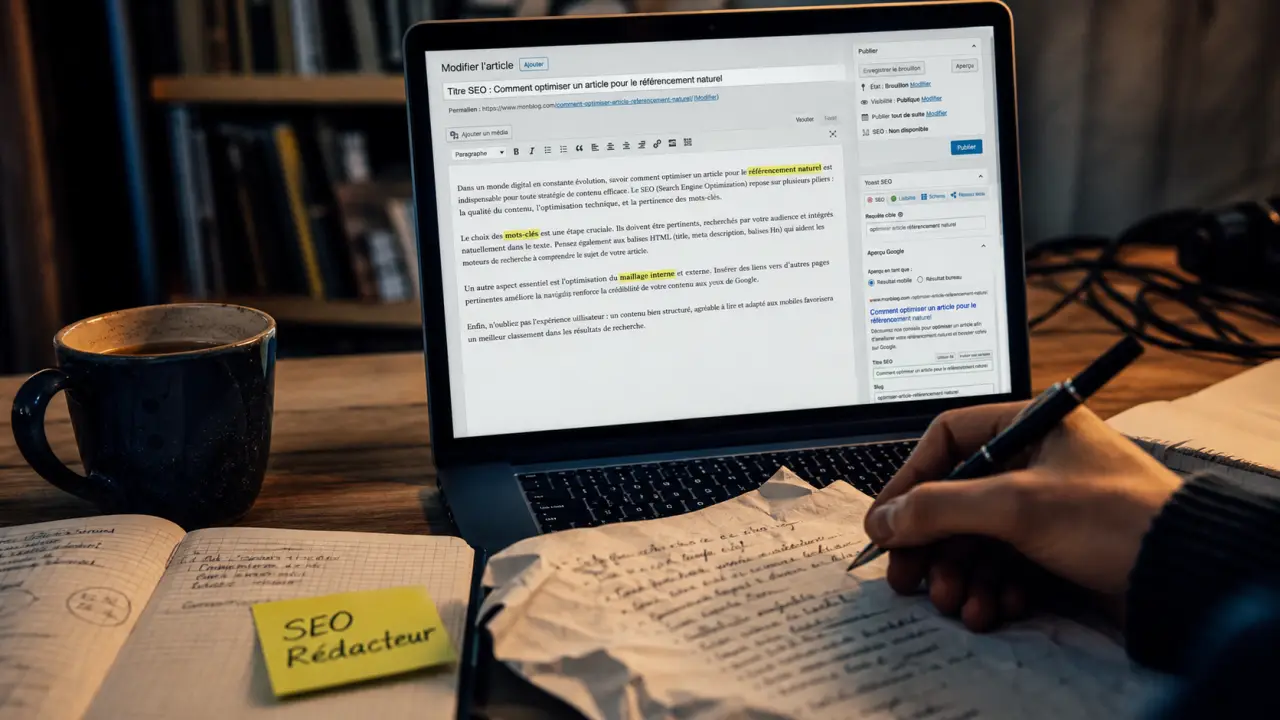 Emploi rédacteur web : rédaction SEO au bureau