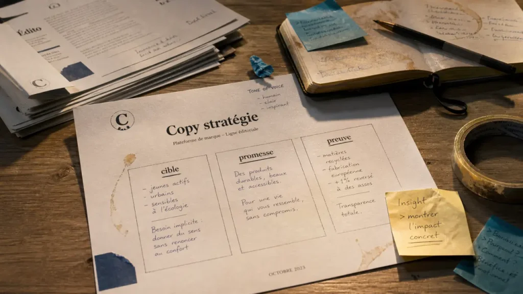 Copy strategie : les 5 éléments qui cadrent une campagne sans brider la création