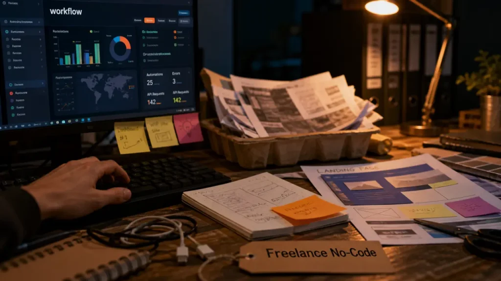 Freelance no-code : missions, outils, compétences et TJM de 300 à 600 €
