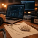 Webmaster indépendant surveille son site et la maintenance SEO