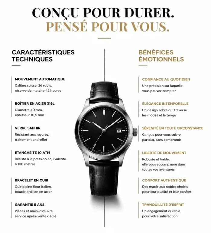 Différence entre caractéristiques et bénéfices en copywriting