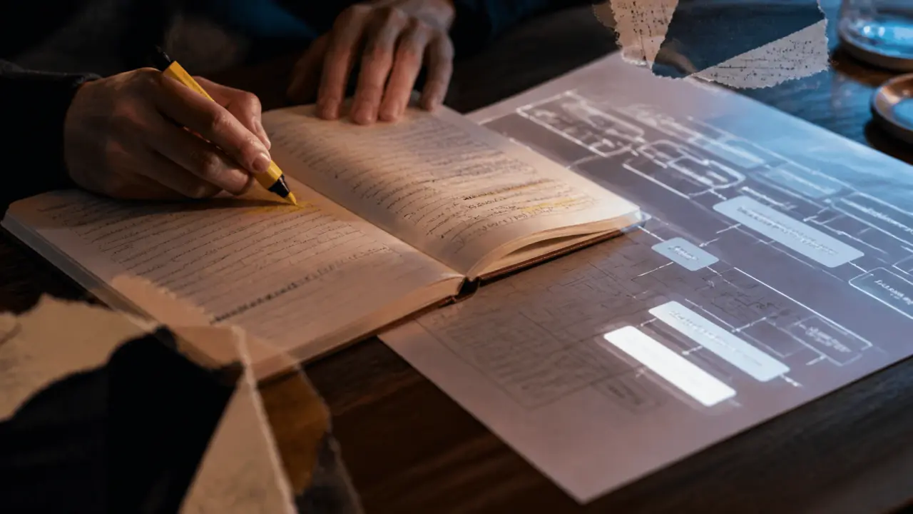 insights aeo création contenu workflows marketing : analyste et interface IA sur table