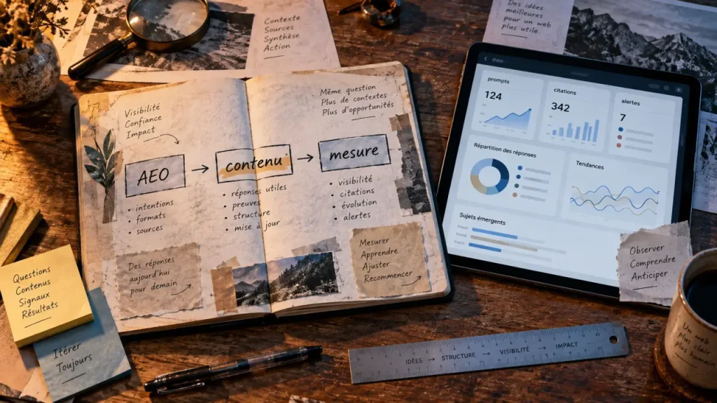Les outils AEO transforment les prompts absents en briefs de contenu exploitables