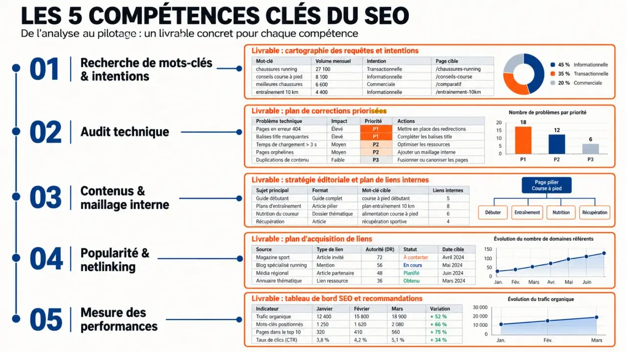 Formation référencement vite-une-formation : compétences SEO et livrables pratiques à maîtriser