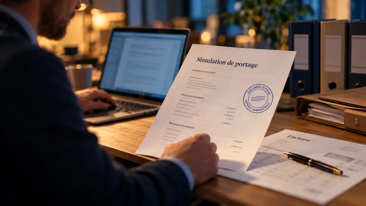 Simulation de portage salarial traducteur : revenu après frais et gestion réduite